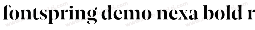 fontspring demo nexa bold regular字体转换